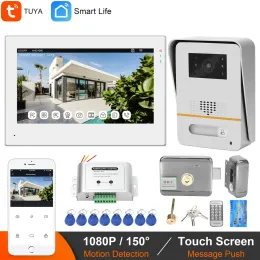 Styr Anchencoky Wireless WiFi Video Intercom med Lock Support Smart Phone Remote Unlock Home 7 Inch Smart IP Video Door Phone System