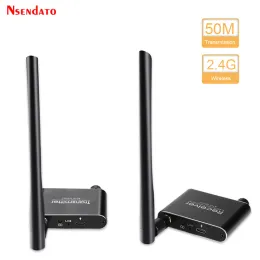 Adapter 50m 2 4GHz Wireless WiFi -Audio -Musiksender und Empfänger mit 3,5 mm R/L RCA -Wireless Audio -Adapter für DVD -TV -Computer -CD