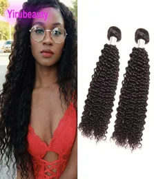 Indian Raw Virgin Human Hair 2 Bundles Double Wefts Hair Weaves Kinky Curly 828 Inch Indian Hair Extensions tissage Curly5174325