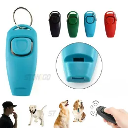 Whistles Pet Multifunction 2 in 1 Clicker Whistle Dog Trainer Clicker con allenamento per cucciolo di cucciolo di beyring Dog Flauto Cliccatrice per animali domestici