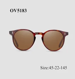 Sonnenbrille Oliver Brand O039Malley Hochwertiger Vintage für Frauen Polaroid Brille rund Mode gelb OV51834139755