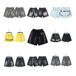 Hellstar short Designer Shorts pants Men Women High Quality Mens Letter Printes Sports Short Pants Womens Casual Loose Oversize Style Pants Retro Water Washing xv