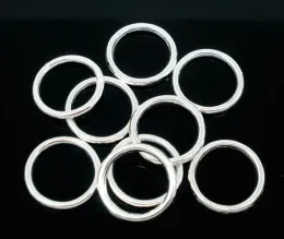 Komponenter Gratis frakt 1000pcs Silverpläterade lödda stängda hoppringar 10x1mm smyckesfynd