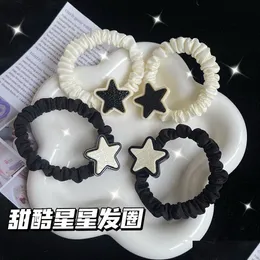 Haarstifte neuer schwarz-weißer Stern süßer cooler Ring Korean Girl Cartoon Original Sufg Fünf-Punkte-vielseitige Seilschüler Kopf Drop d Dhurx