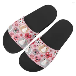 Terlik anime çiçek hamster tasarımcısı kadın sandaletler rahat içi çift banyo bayanlar slaytlar yaz plaj ayakkabıları flip floplar