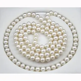 Collane 100% AAA Natural Pearl Necklace White Whiter Catena 910mm Fine Gioielli 925 Classa d'argento 130 cm