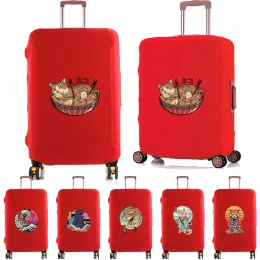Acessórios Travel São da mala Elastic com bagagem de proteção Japão estampas de gatos unissex para acessórios para viajantes para viajantes de carrinho de carrinho de 1828 polegadas