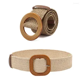 Cintos 2pcs Retro KnitLine Ladies Ladies Burchle Smoothl Belt Tabel