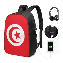 Ryggsäckar ryggsäck tunisia flagga tunisians landskarta Det är i mina DNA -fans Student Schoolbag Travel Casual Laptop Back Pack Unisex