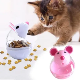 Toys Pet alimentador de gato de gato mouse alimentos rolando dispensador tigela jogando treinamento de brinquedos engraçados para gatos gatos gatos suprimentos para animais de estimação de brinquedo