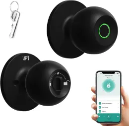 Controlla Knob Smart Knob Fingerprint Lock Lock Lock Smart Biometric Door Lock con controllo delle app per camere da letto APPEGNI DI APPARTAMENTI