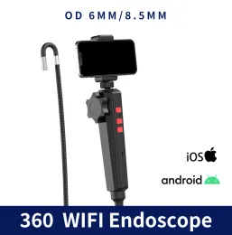 Cameras 2MP 1080P 8MM 180Degree Two Way Articulate Steering WIFI Industrial Endoscope CMOS Borescope IP67 Digial Microscope Camera