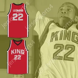 KAWHI LEONARD 22 High School Jersey for Men and Kids, Stitched Red