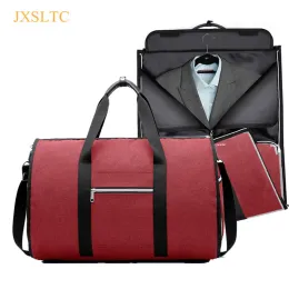 Сумки JXSLTC Мужчины туристические сумки для костюма складные водонепроницаемые сумки