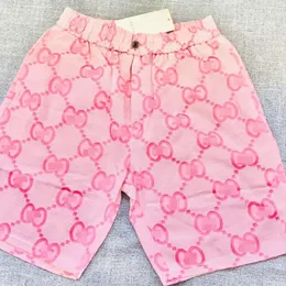 Pantaloncini rosa alfabetica rosa cortometraggi di ricamo jacquard luce tendenza di lusso usura esterna pantaloni magri casual stampati casual
