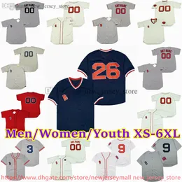 Custom XS-6XL فيلم Throwback Baseball Jersey 10 Andre Dawson 1 Bernie Carbo Bill Bill Lee Bob Stanley Carl Yastrzemski Cecil Cooper Chris Saleys