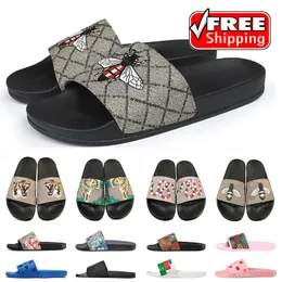 Spedizione gratuita Slide sandalo Slide in gomma da donna Sandals Sandali Floral Flip Flip Flip Slifori Strifori a strisce ricamate Blooms Estate Beach Mocaurs