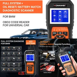 New KONNWEI KW480 Obd2 Scanner for Cars Obd 2 ABS Airbag SRS Oil REST Full Systems Diagnostic Tool Battery Match E38 E46