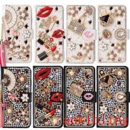Wallets Bling Crystal Wallet Leather Diamond Case for Apple Iphone 12 11pro Xs Max X Xr 7p 8lus 6s Cover
