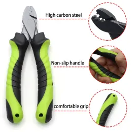 Accessori 1pc Strumento di pesca delle carpe Multifunzione Scissori da pesca KRIMPS CRIMPING PLIERS PLIERS LINE