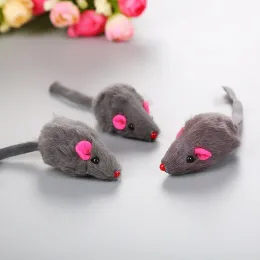 Toys False Mouse Cat Pet Toys Gatto Topi coda longghaired con suono toccante soft solid interattivo giocattolo cigolante per gatti cani