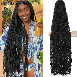 Cabelo de crochê de 36 polegadas para mulheres negras Locs Dreadlocks de cabelo Faux Locs Braidéticos de crochê pré -emoldores 240409