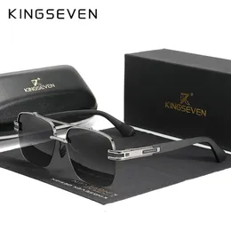 Kingseven Brand Design Oplasses para homens Polarizados Gradiente Sol Óculos Mulheres Eyewear Square Retro Eyewear Okulary 240410