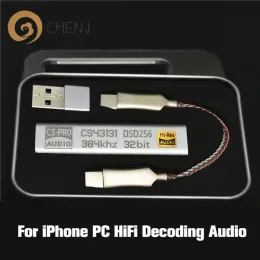 Verstärkertyp C auf 3,5 mm DAC -Kopfhörerverstärker CS43131 Audio -Schnittstelle für iPhone PC HiFi Decoding Audio -Adapter Chip AMP