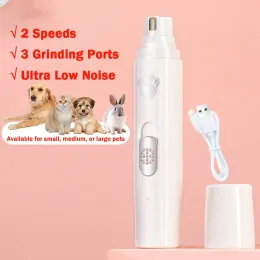 Clippers Dog Nail Grinder 2Speed Electric Rechargeable Pet Nail Trimmer Painless Paws Grooming Smoothing for Small Medium Large Dogs Cat