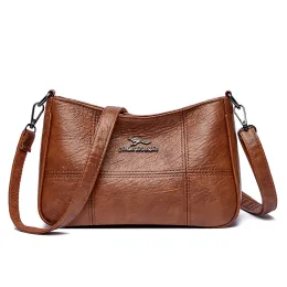 Eimer hochwertiger Klappenumhängetaschen Frauen 2 Träger echte Lederbörsen und Handtasche Luxusdesigner 2022 Crossbody Bag Multipocket