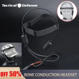 Accessoires Military Tactical Real Knochenleitungskopfhörer MH180V Headset Atlantic Signal Softair Earphone Hunting Game Ohrhörer mit