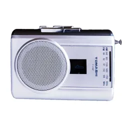 Игрока Walkman Cassette Recorder Tail Player FM AM Радио с встроенным динамиком, микрофоном, Джеклиста для наушников на музыку, изучение языка