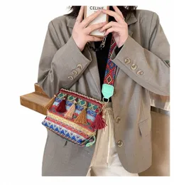 Nuova Boemia Bassa intrecciata intrecciata Braccia da donna Simple versatile per spalla versatile Fanny Pack Ethnic Travel Portable Storage Z9VJ#