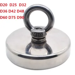 Accessories D90 Search Magnet Strong Neodymium Magnets Fishing Magnetic Rings Super Powerful Saage Magnets D32 36 42 48 55 60 75 90