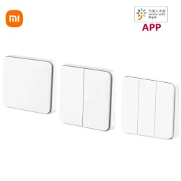 Kontroll Smart version Xiaomi Mijia Wall Switch Single/Double/Tre Open Control Switch för Light Remote Control Mihome App