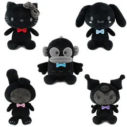 Neue schwarze Holzkohle -Clownfisch -Plüsch -Puppe Kawaii süße Kuromi MyMelody Schlüsselbund Anhänger Kindergeschenk