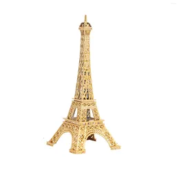 Dekorativa figurer Heminredning Paris Romantiska smycken Stand Cake Topper Art Ornament Eiffel Tower Statue Model Party Eloy Craft Gifts