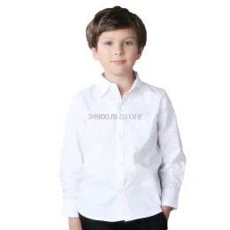 T-shirts Boys Girls Speech Contest 100% Cotton Shirts Kids Formal Shirts Teenagers School Performance Uniform 416 anni Vestitidos Party Vestidos