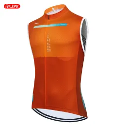 Sets 2024 Raudax Sommer Radfahren Kleidung ärmellose Radsport Weste MTB Sports Team Fahrradtrikots Unisex -Radsport -Ärmel -Trikotssey