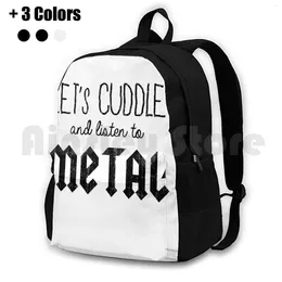 Rucksack lass uns kuscheln und Metal im Freien Wanderwanderung wasserdichtes Camping Travel Music Halten Sie ruhig