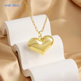 Цепочки Sunsll Vintage Gold Lated Heart Pendants Ожерелья цепочки гладкие для женских девушек по случаю дня рождения ювелирные аксессуары подарки