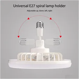 Ventilatori a soffitto Lampada a ventola dimmerabile con telecomando moderno camera da letto moderna decorativa decorativa E27 ventilatore di consegna a goccia illuminazione indica