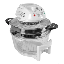 FRYERS NUTRICHEF PKAIRFR48.5 Kök bänkskivor Luft Fryer Oven AcoT w/ 13 Quart Bowl Rostfritt stål Matlagningsskål