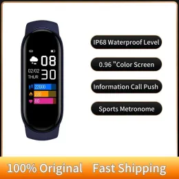 Armbänder Smart Armband 7 Farbblut Sauerstoff Smart Band Fitnesstraker Herzfrequenz -Überwachung IP68 wasserdicht für PK Xiaomi Mi Band 4 5 6
