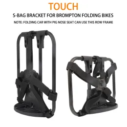 Väskor Touch Bicycle Sbag Alloy Front Rack Folding Bike Shoulder Ryggsäck Bag Row Skeleton Bascket för Brompton Folding Bike Parts