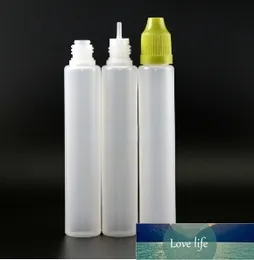 Bottiglie di contagocce di moda 30 ml con cappuccio di sicurezza a prova di bambino capezzoli a forma di penna materiale plastico LDPE per liquido