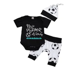 2020 New Emmababy Baby Clothes Sets Baby Boys Bodysuit Pants Sets threepiece Black Clothing Casual 324M8488640