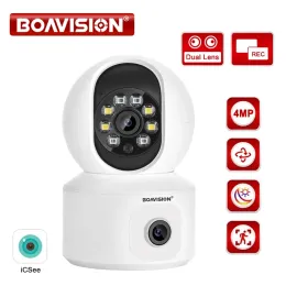 Monitorer HD 4MP WiFi Camera PTZ Duallens Dualscreen Baby Monitor Camera Auto Tracking Humanoid Detection Support Onvif Secuirty Camera