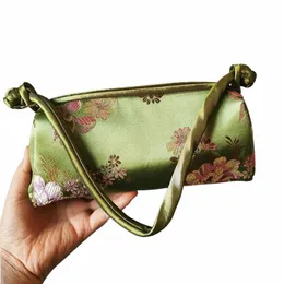 Fi Luxury в китайском стиле шелковая сумка, женская сумочка японская ручная вышивка, тотация, женская косплей, клатч, 374k#