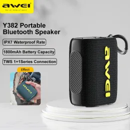 مكبرات صوت AWEI Y382 Portable Bluetooth Speaker IPX7 ماء مكبر صوت لاسلكي مكبر صوت مضخم صوت محيط.